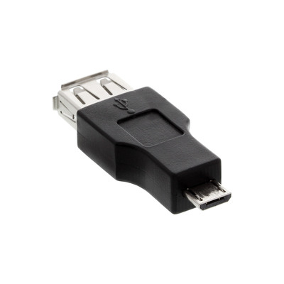 InLine® Micro-USB OTG Adapter, Micro-B Stecker an USB A Buchse (Produktbild 1)