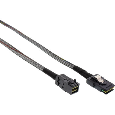 InLine® Mini-SAS HD Kabel, SFF-8643 zu SFF-8087, mit Sideband, 0,5m (Produktbild 1)