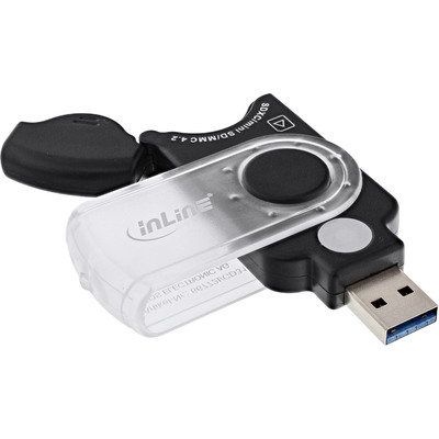 InLine® Mobile Card Reader USB 3.0, für SD/SDHC/SDXC, microSD (Produktbild 1)