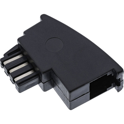InLine® TAE-F Adapter, TAE-F Stecker auf RJ11 Buchse, für Import Telefone (Produktbild 1)