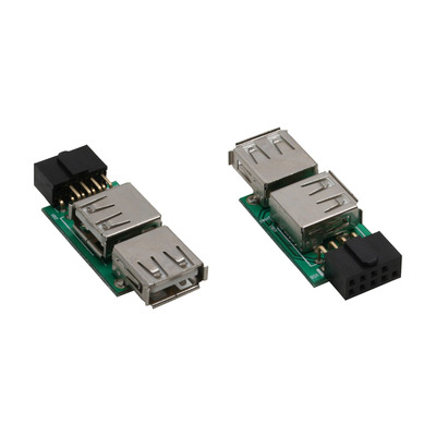 InLine® USB 2.0 Adapter, 2x Buchse A auf Pfostenanschluss (Produktbild 1)