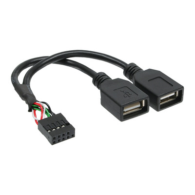 InLine® USB 2.0 Adapterkabel, 2x Buchse A auf Pfostenanschluss (Produktbild 1)