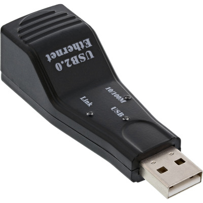 InLine® USB 2.0 Netzwerkadapter, 10/100MBit (Produktbild 1)