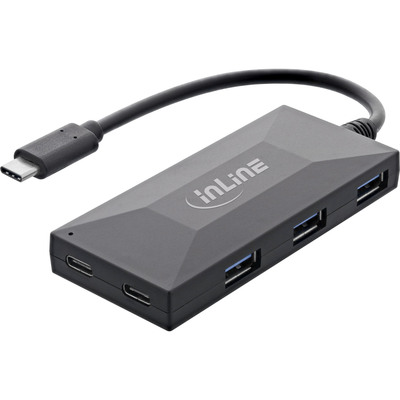 InLine® USB 3.2 Gen.1 Hub, USB-C zu 2 Port USB-C und 3 Port USB-A, ohne PSU (Produktbild 1)