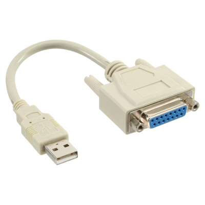 InLine® USB Adapter Kabel, USB Stecker A auf 15pol Buchse (Produktbild 1)