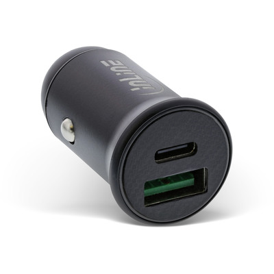 InLine® USB KFZ Stromadapter Power Delivery, USB-A + USB-C, schwarz (Produktbild 1)