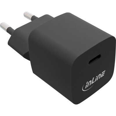 InLine® USB Netzteil Ladegerät Single USB-C, 33W, schwarz (Produktbild 1)