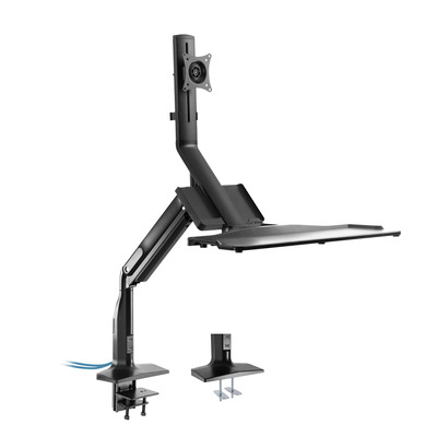 InLine® Workstation-Tischhalterung mit Lifter, beweglich, bis 81cm (32) / 9kg (Produktbild 1)