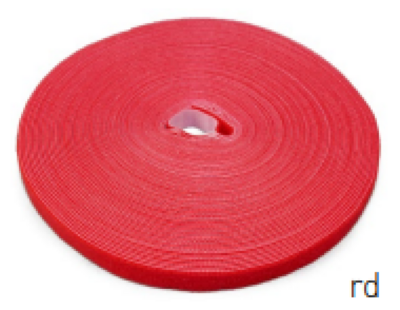 LTC ROLL STRAP, Doppelseitige Klettbandrolle -- 25m rot