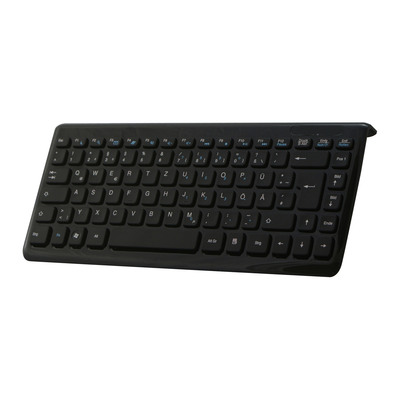 Perixx PERIBOARD-407 DE B, Mini USB-Tastatur, schwarz (Produktbild 1)