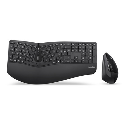 Perixx PERIDUO-605 DE, Tastatur- und Maus-Set, kabellos, ergonomisch, schwarz (Produktbild 1)