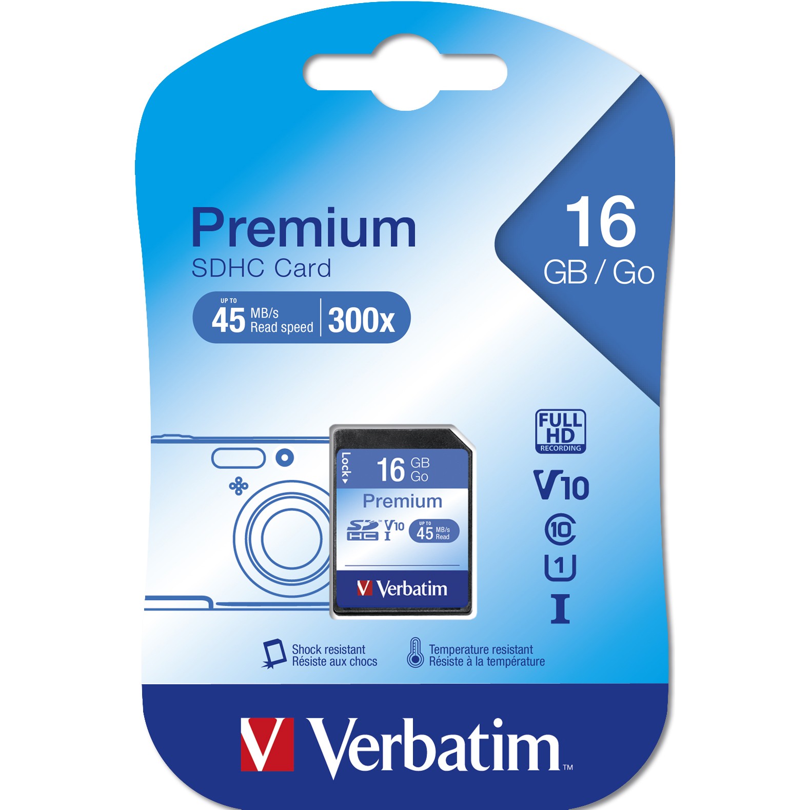 Verbatim Premium 16 GB SDHC Klasse 10