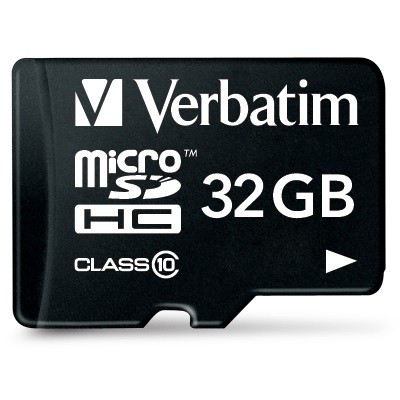 VERBATIM microSDHC Card 32GB Class 10 Retail