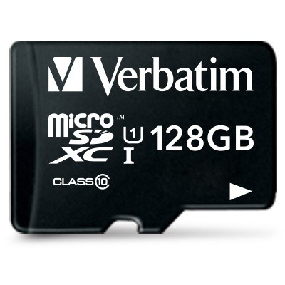 SD MicroSD Card 128GB Verbatim SDXC Premium Class10 + Adapte retail