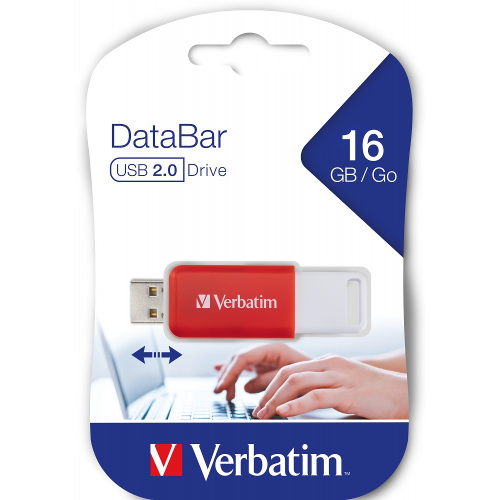 Verbatim DataBar USB-Stick 16 GB USB Typ-A 2.0 Rot