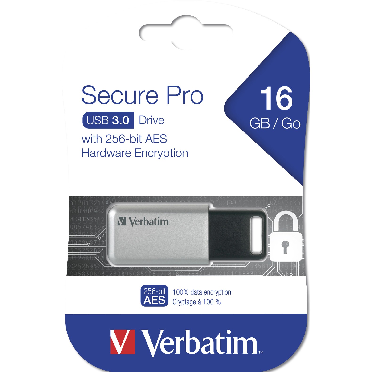 USB-Stick  16GB Verbatim 3.2 Drive Secure Data Pro (PC&MAC)