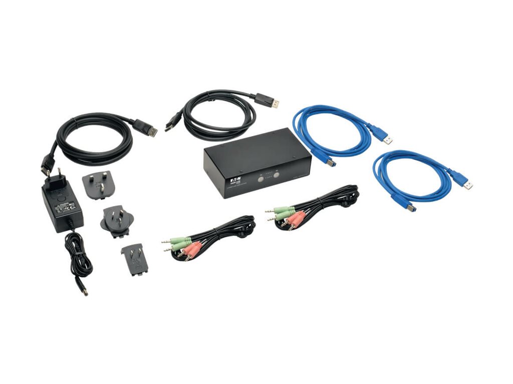 Eaton 2-Port DisplayPort KVM Switch 4K 60 Hz with Audio