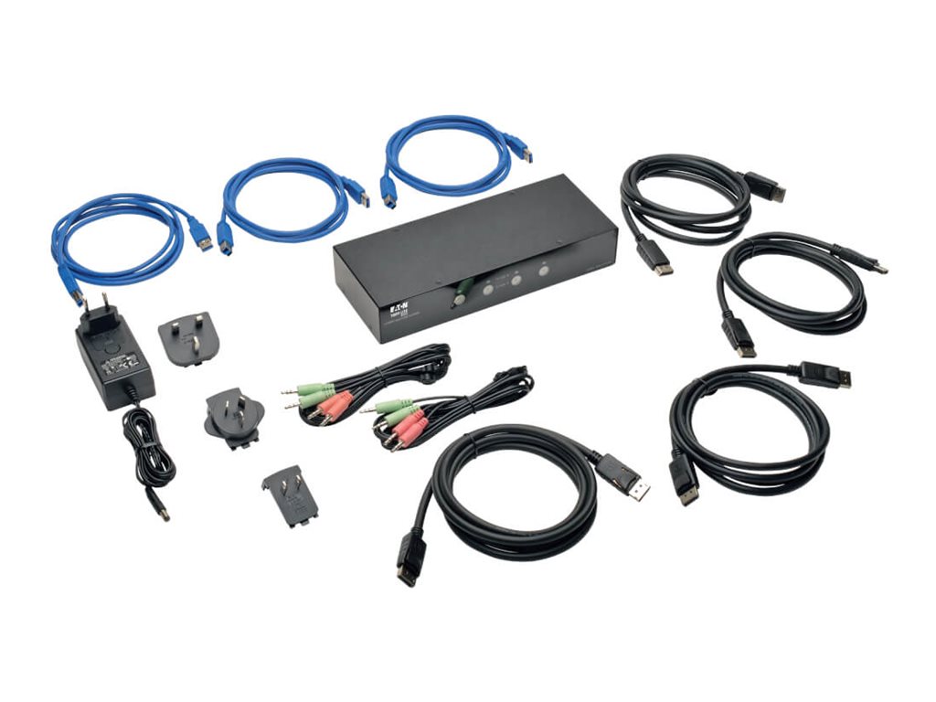 Eaton 4-Port DisplayPort KVM Switch with Audio