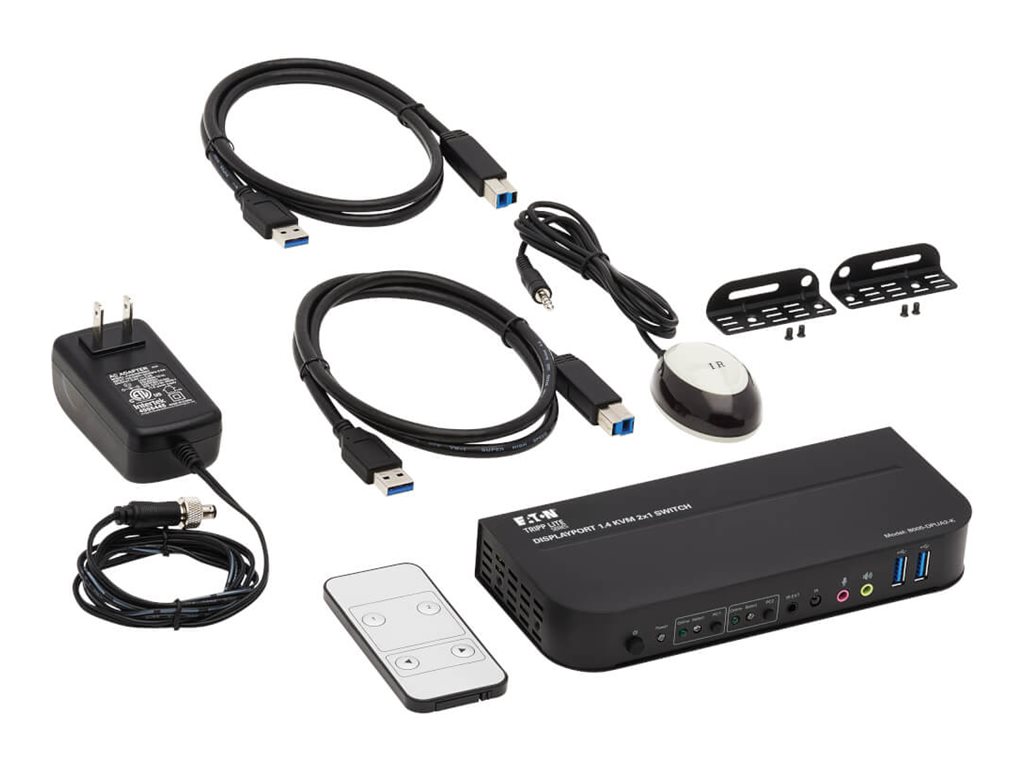 Eaton 2-Port DisplayPort/USB KVM Switch - 4K 60 Hz,HDR,HDCP