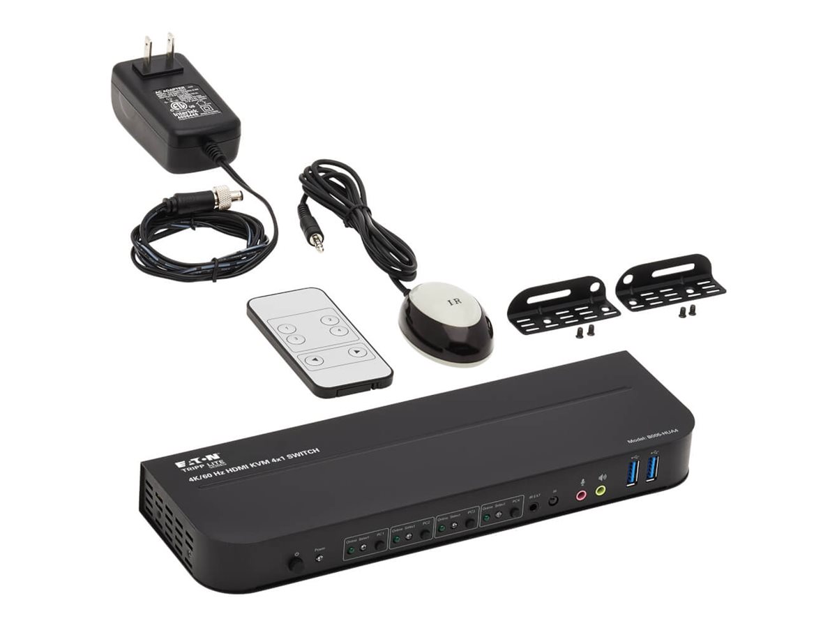 Eaton 4-Port HDMI/USB KVM Switch - 4K 60 Hz, HDR, HDCP 2.2