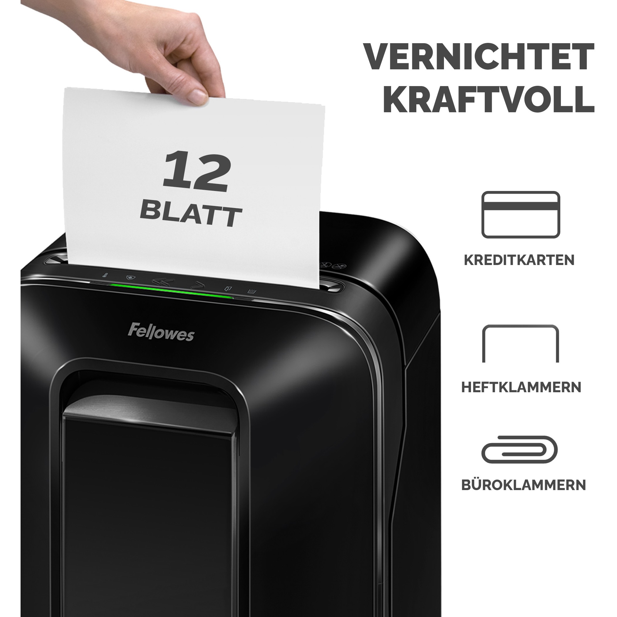 Fellowes Aktenvernichter Powershred LX201 schwarz