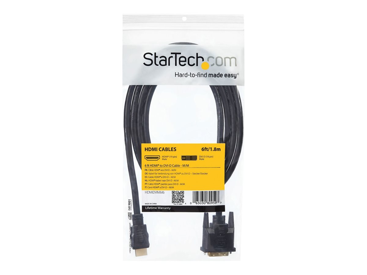 STARTECH 1.8m HDMI to DVI-D Cable