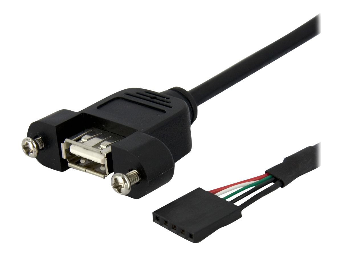 StarTech.com 30 cm Inbouwpaneel USB Kabel - USB A naar Moederbord Aansluitkabel F/F USB cable