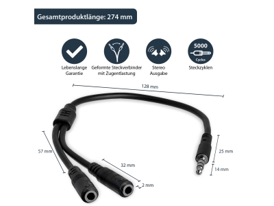 STARTECH 3.5mm Klinken Headset Adapter
