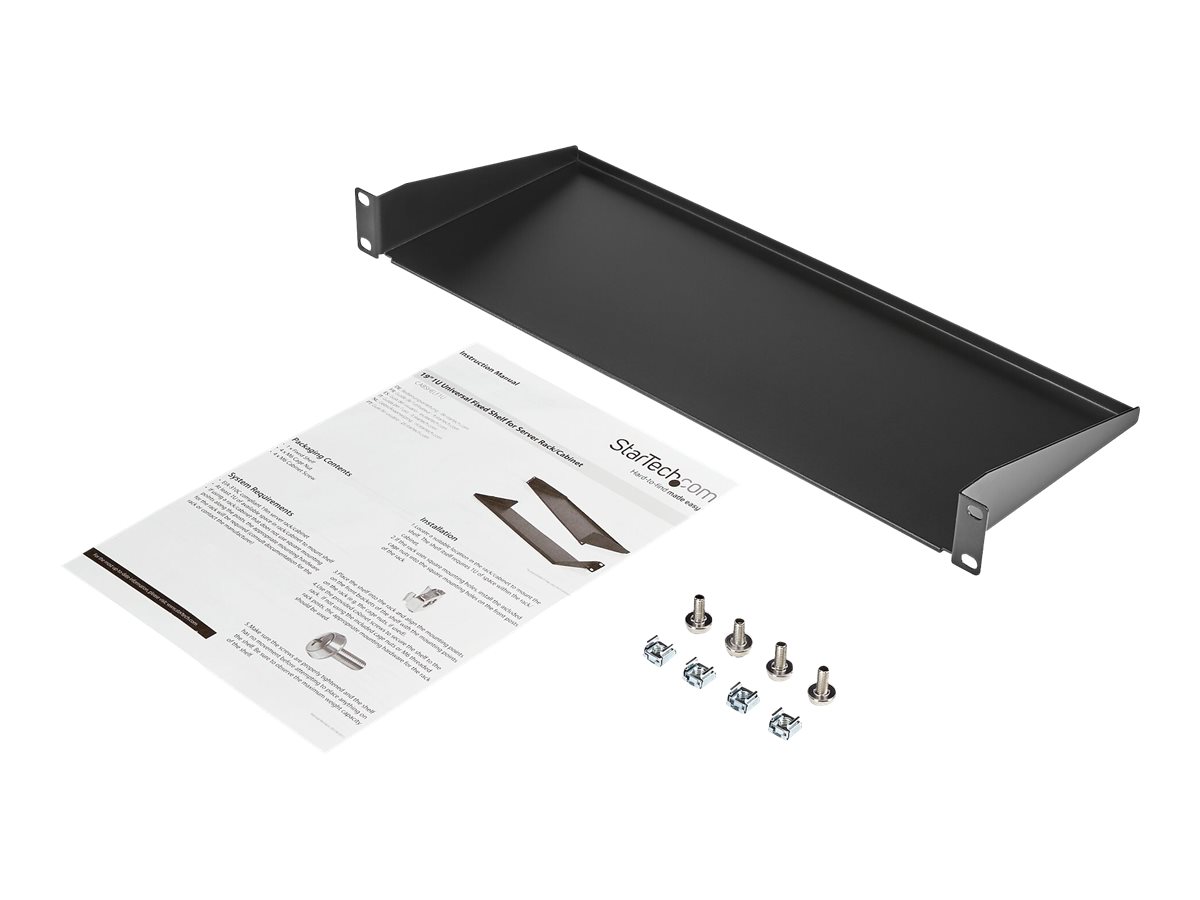 STARTECH 1U Fixed Rack Mount Shelf