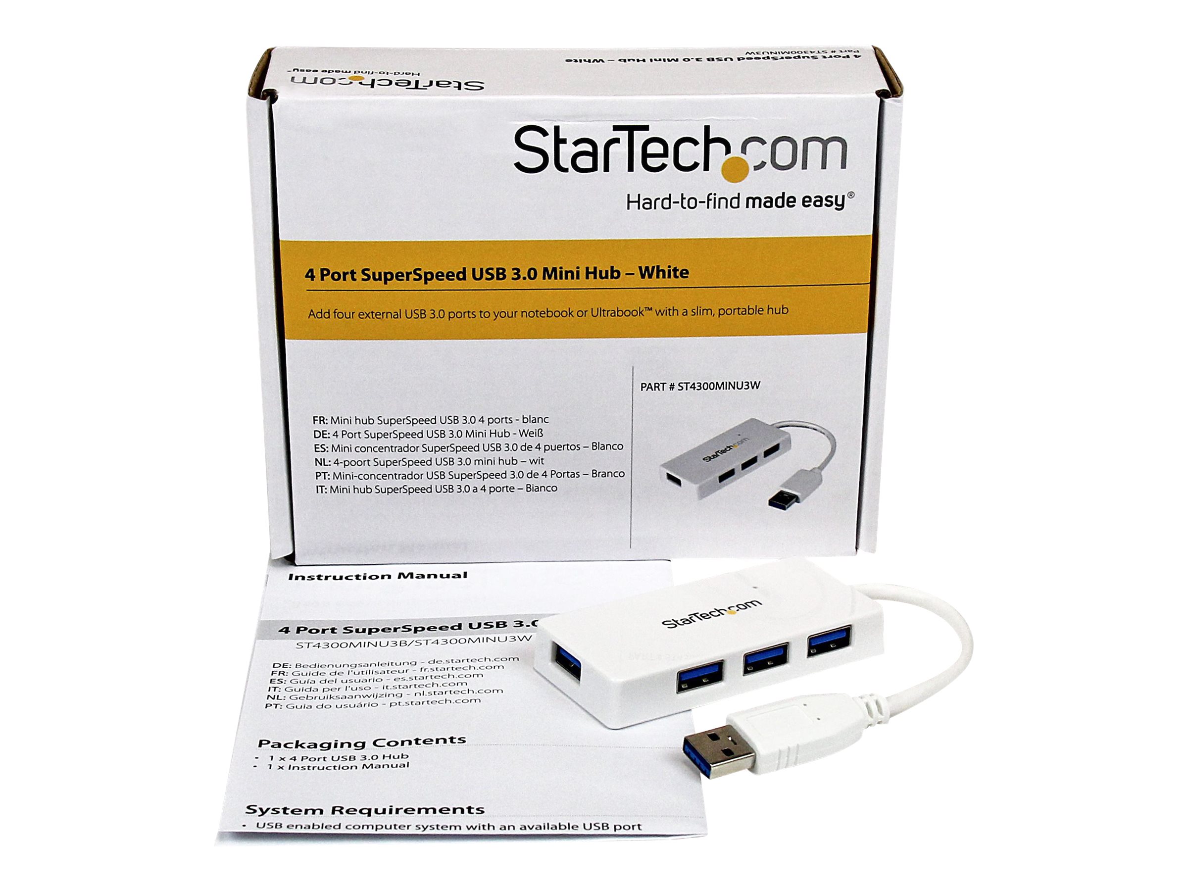 STARTECH 4 Port USB 3.0 SuperSpeed Hub