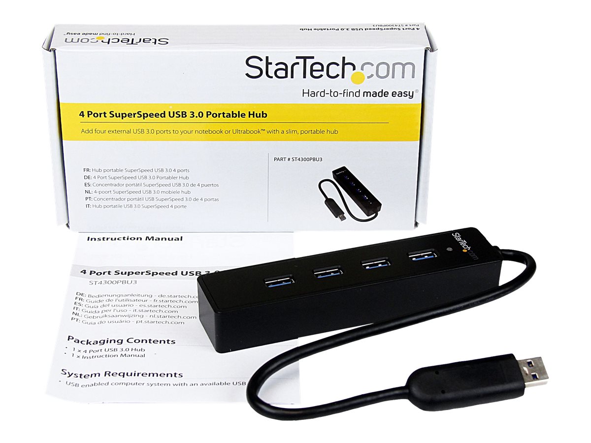 STARTECH 4 Port Portable USB 3.0 Hub