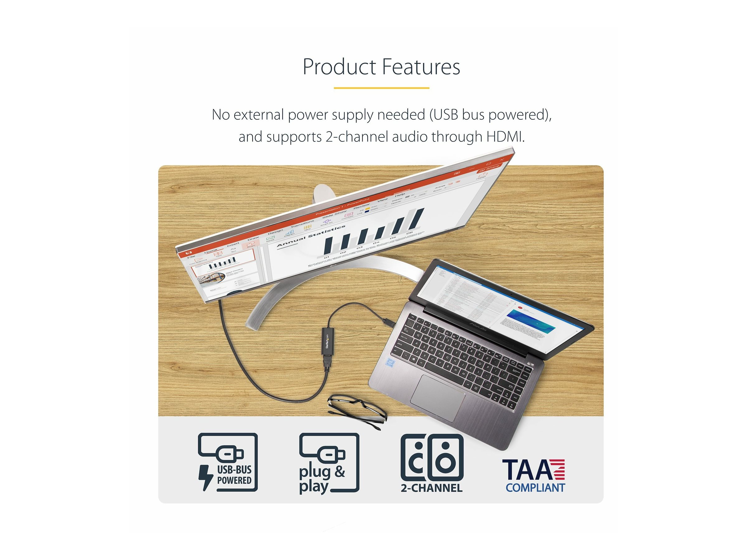 STARTECH Slim USB 3.0 HDMI Video Card