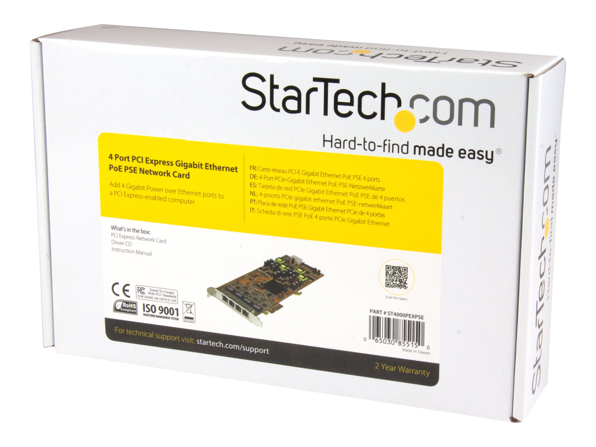 STARTECH 4 Port Gigabit Power over
