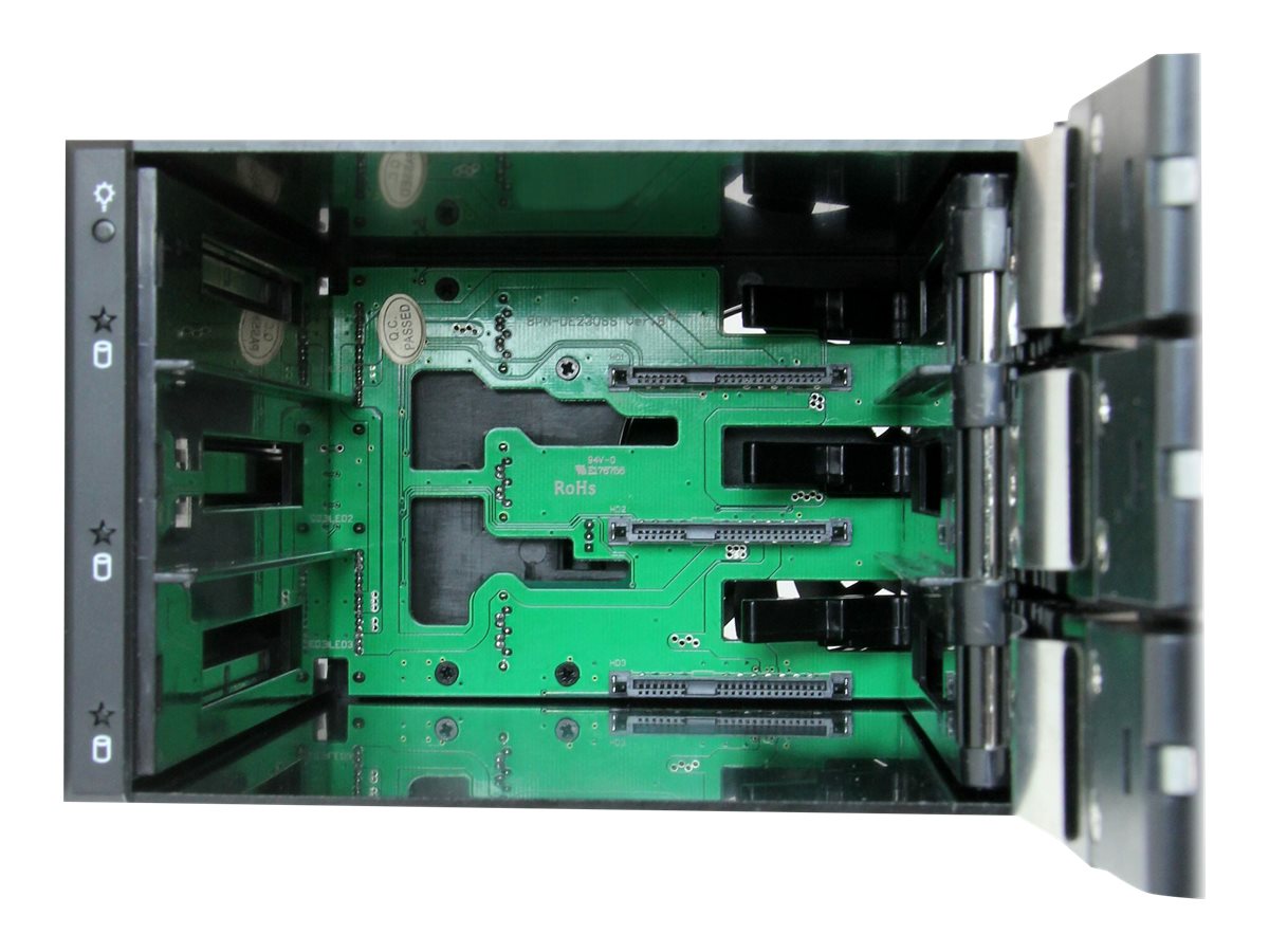 3-fach 3,5 Zoll trägerloser SATA Festplatten Aluminium Wechselrahmen Backplane
