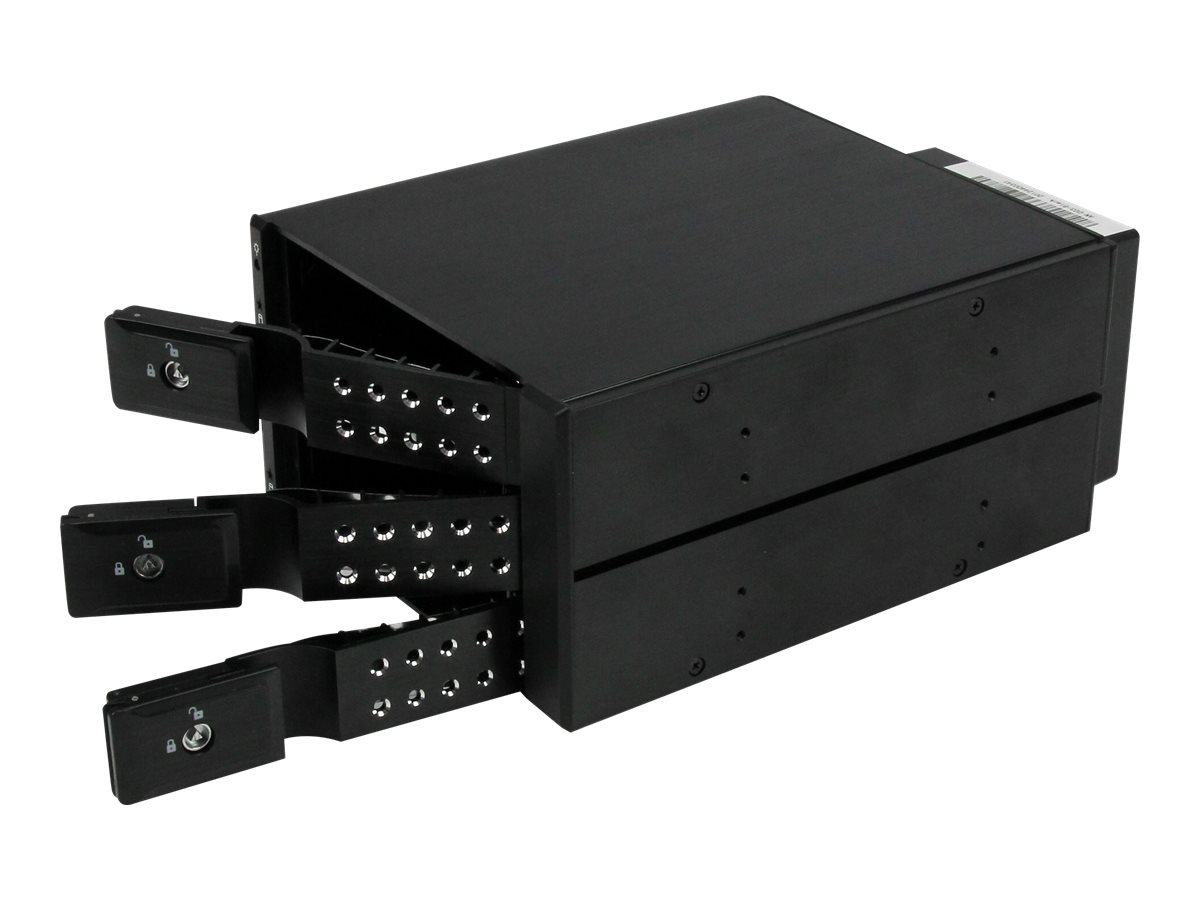 3-fach 3,5 Zoll trägerloser SATA Festplatten Aluminium Wechselrahmen Backplane