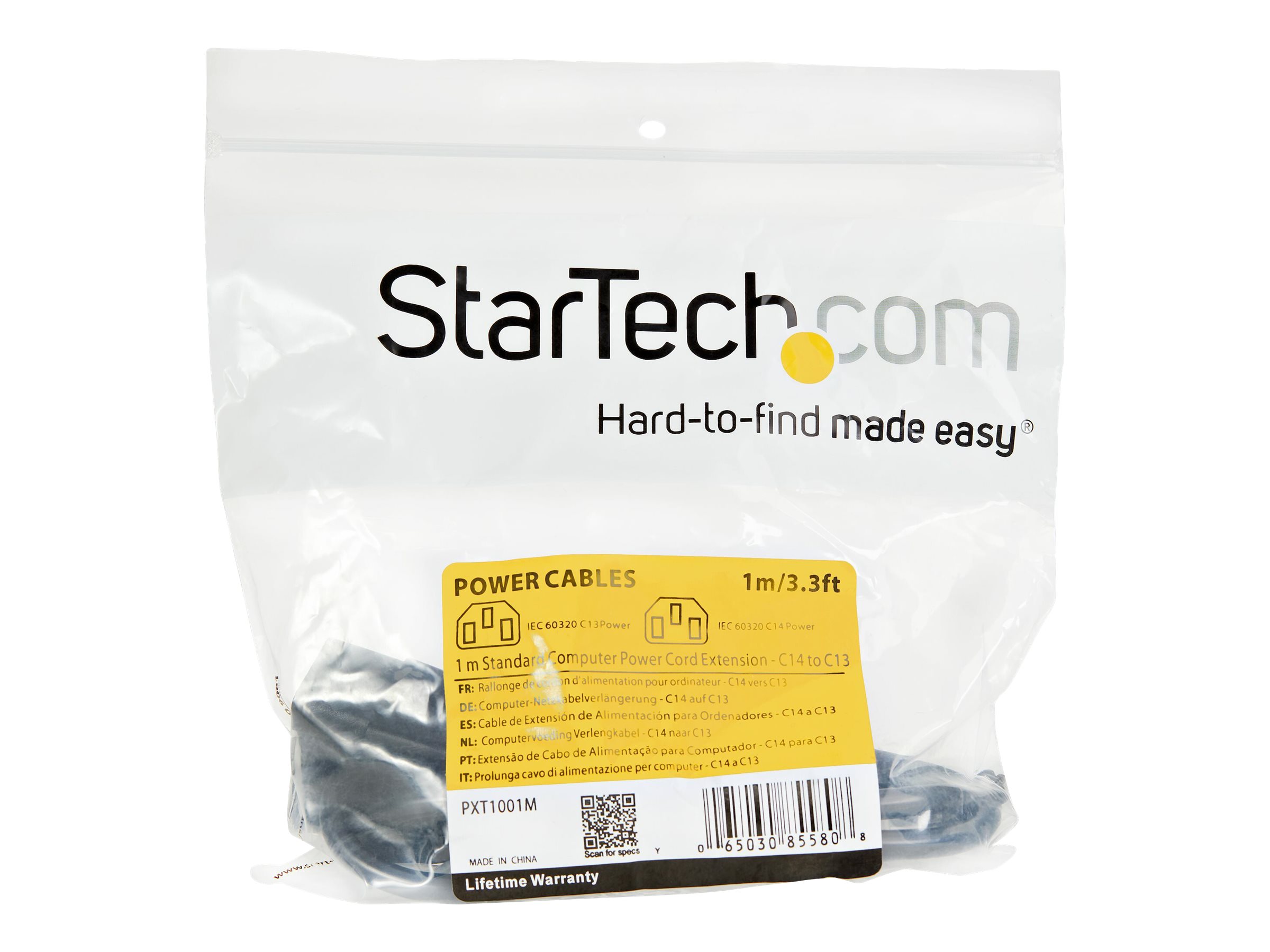 STARTECH 1m C14 to C13 Power Cord