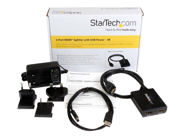 STARTECH ST122HD4KU 2 port HDMI 1.4 spli