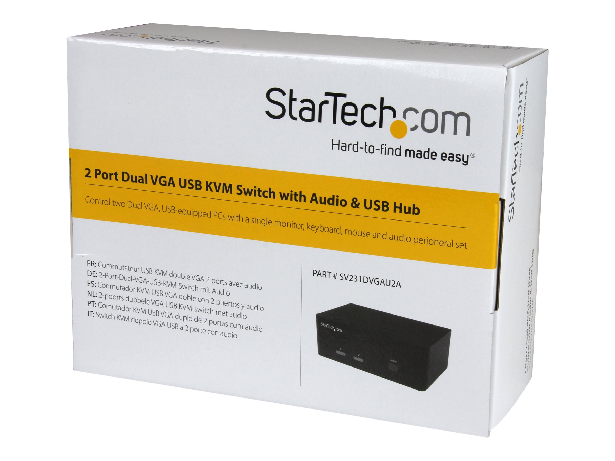 STARTECH 2 Port KVM Switch mit Dual-VGA