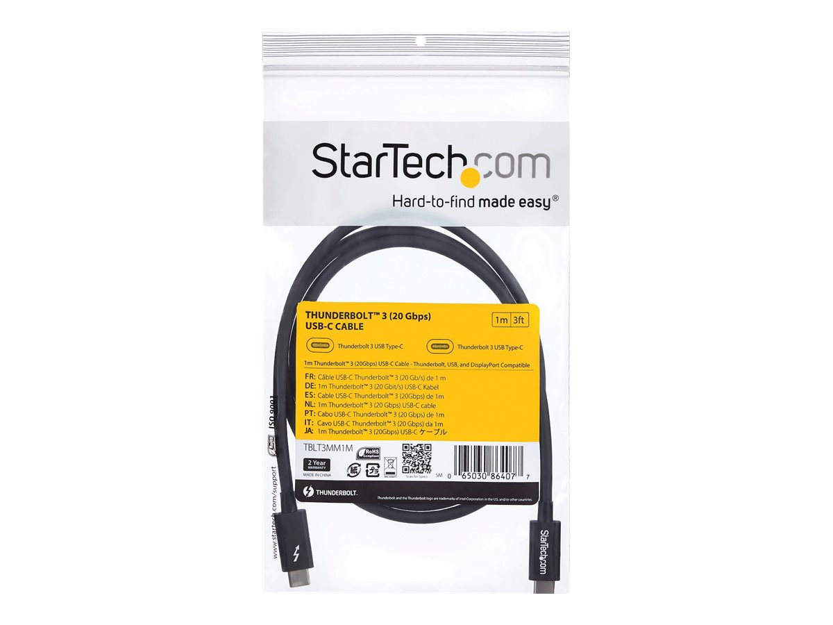 STARTECH 1m Thunderbolt 3 20Gbps Cable