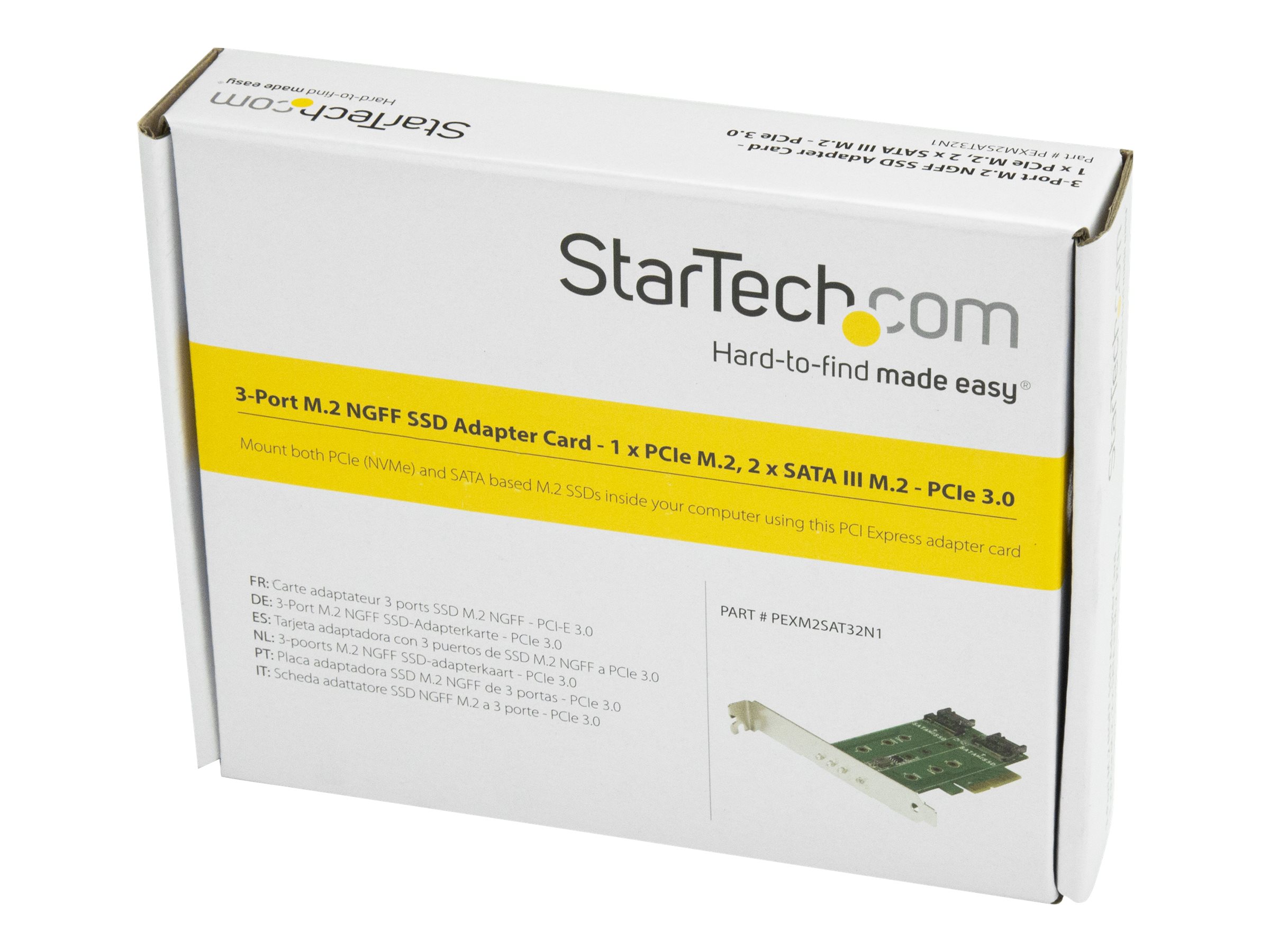 STARTECH 3 Port M.2 SSD - PCIe 3.0