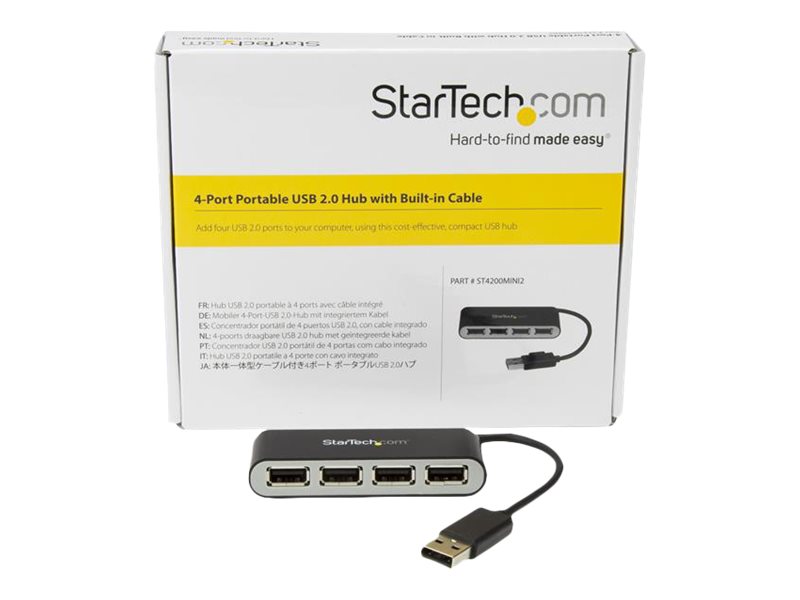 STARTECH 4-Port Portable USB 2.0 Hub