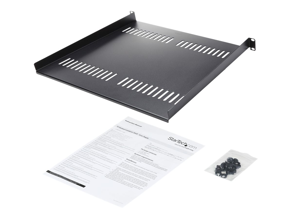 STARTECH 1U Rack Shelf 16in Deep