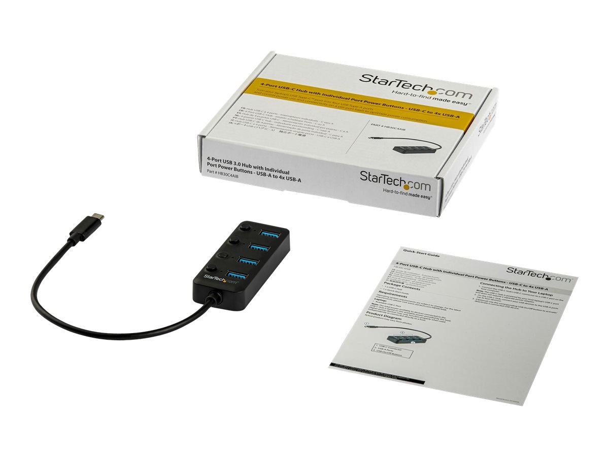 STARTECH 4 Port USB-C Hub mit An/Aus