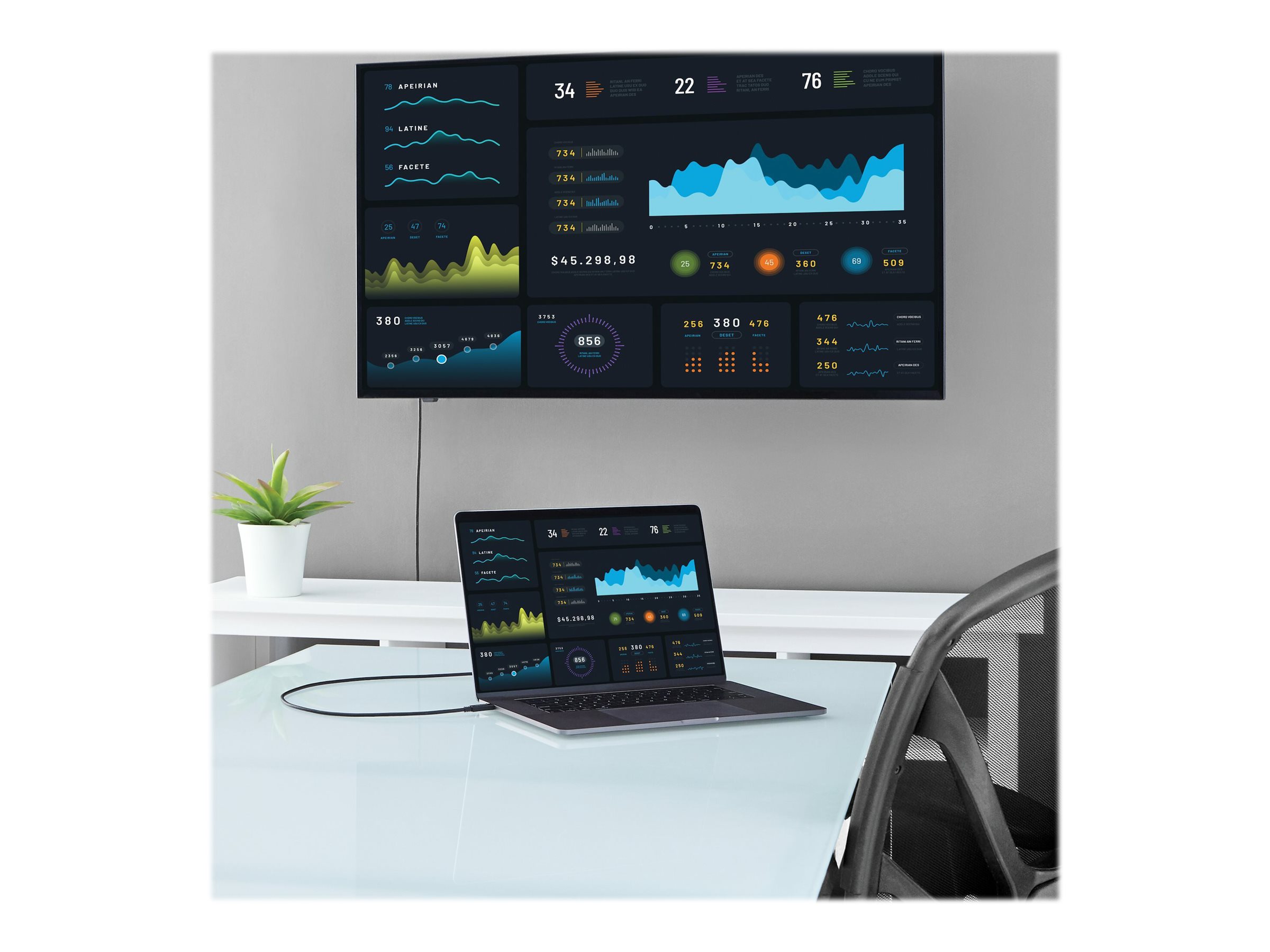 STARTECH 2m USB C to HDMI Cable - Black