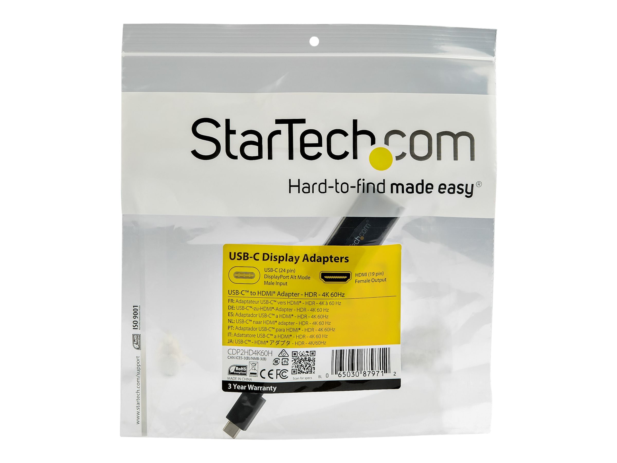 STARTECH USB-C to HDMI Adapter with HDR