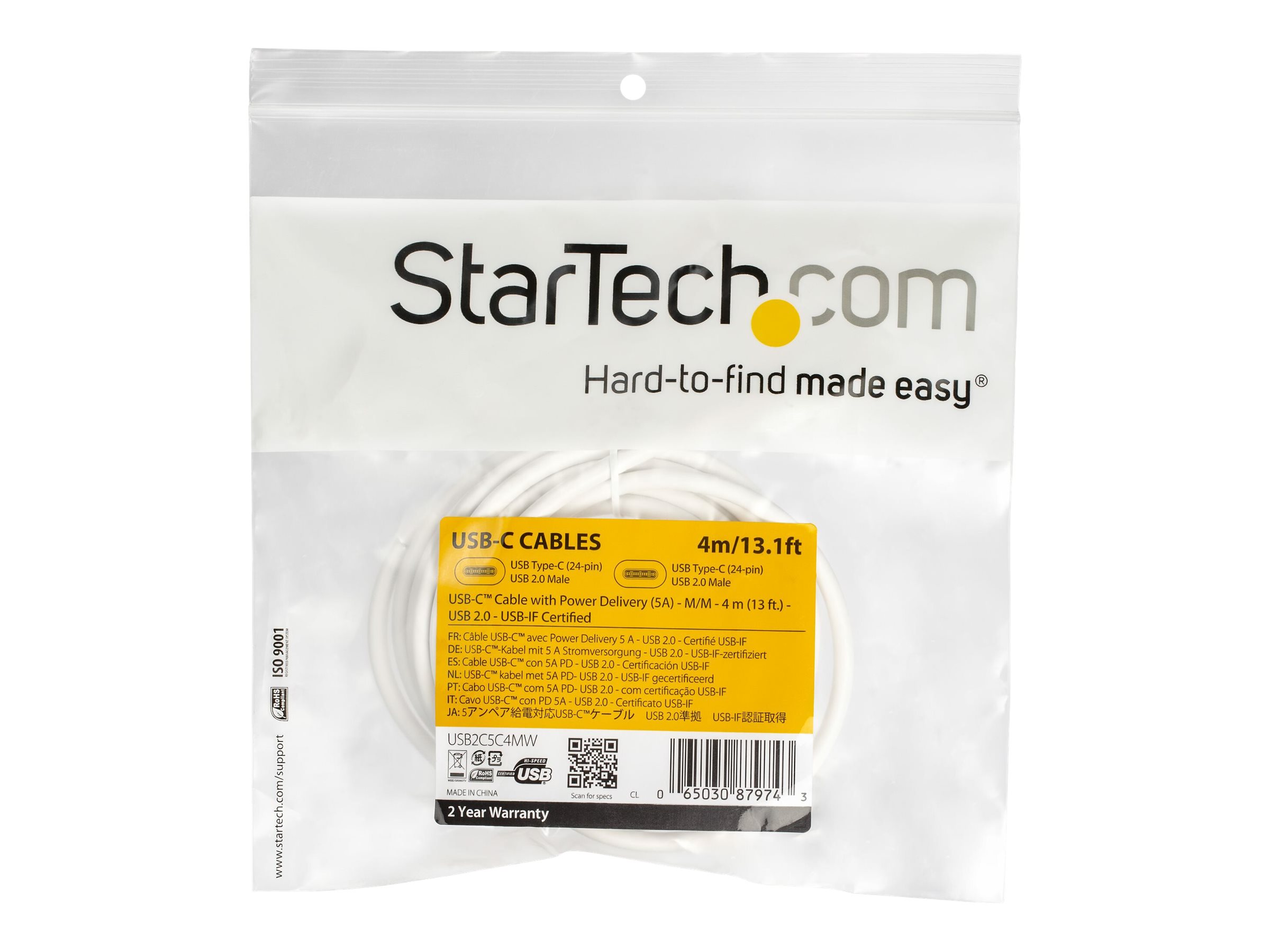 STARTECH 4m USB-C Kabel mit 5A PD