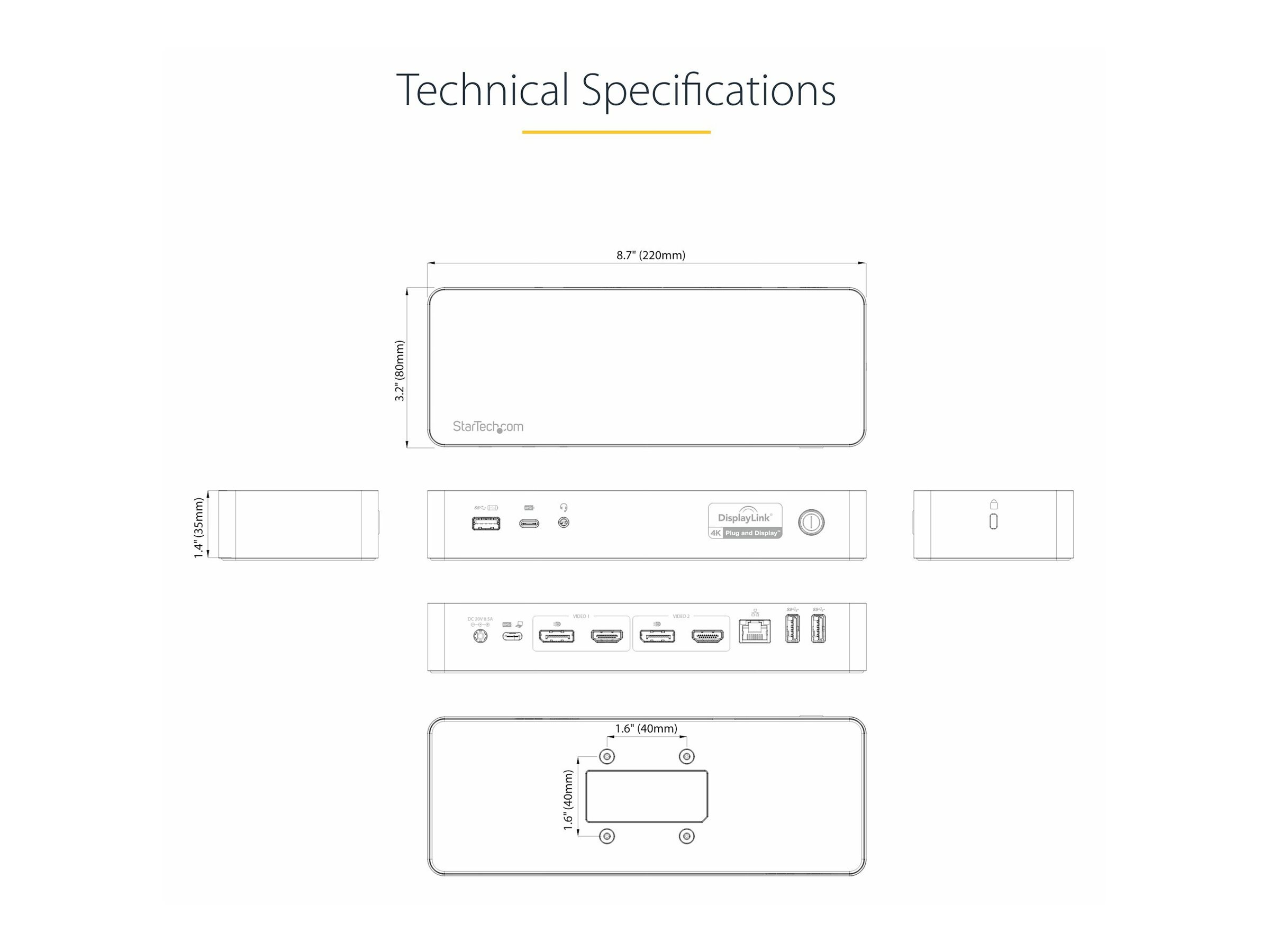 STARTECH Universal Dock USB-C & USB 3.0