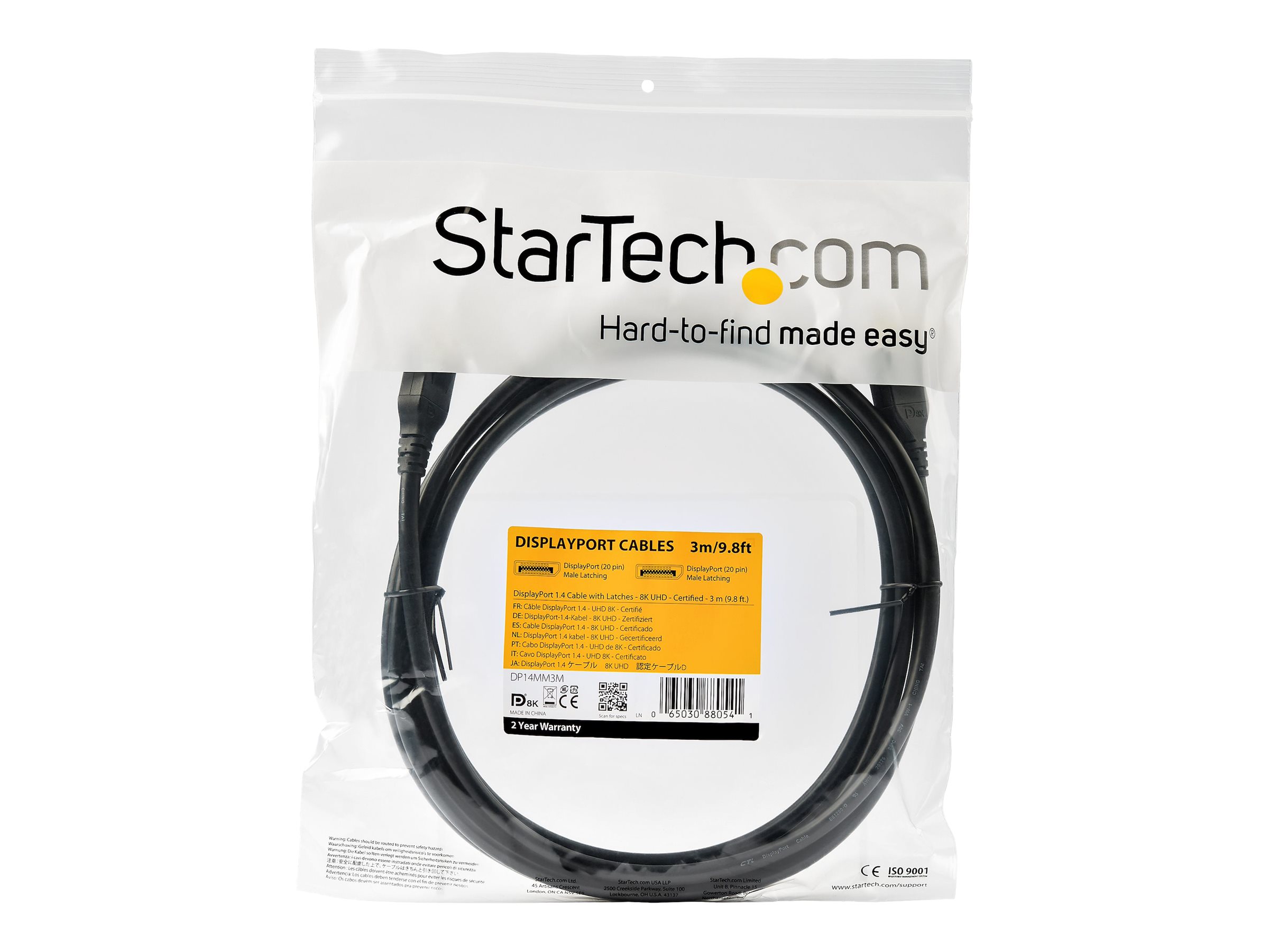 STARTECH 3m DisplayPort 1.4 Kabel