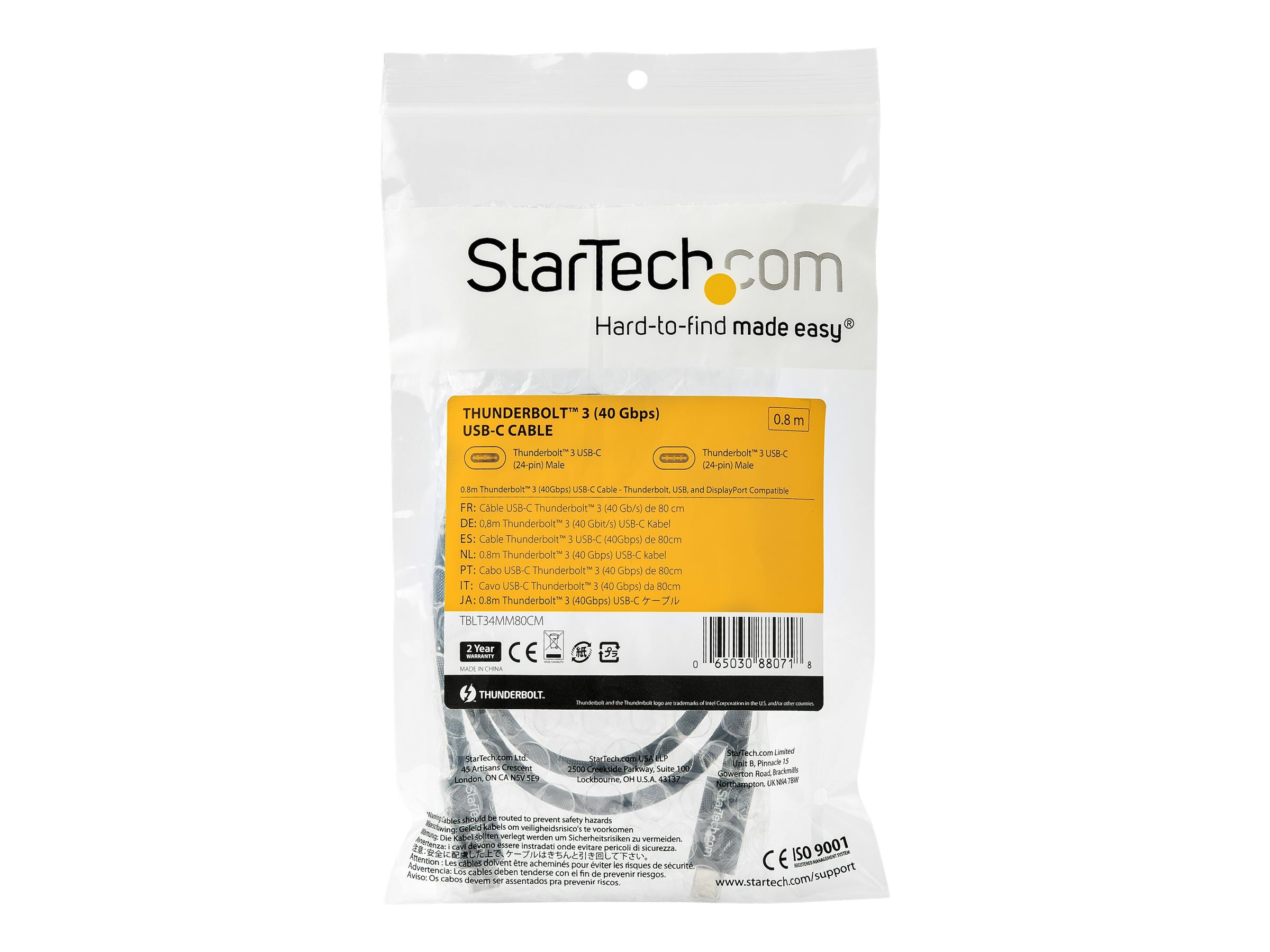 StarTech.com TBLT34MM80CM Thunderbolt cable