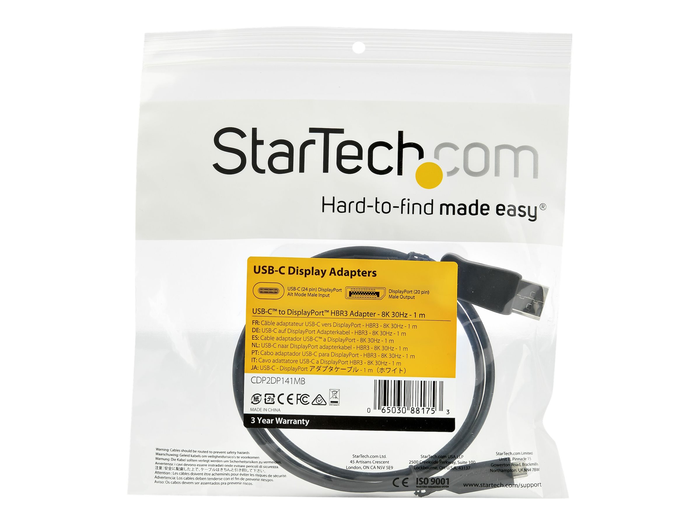 StarTech.com CDP2DP141MB video cable adapter